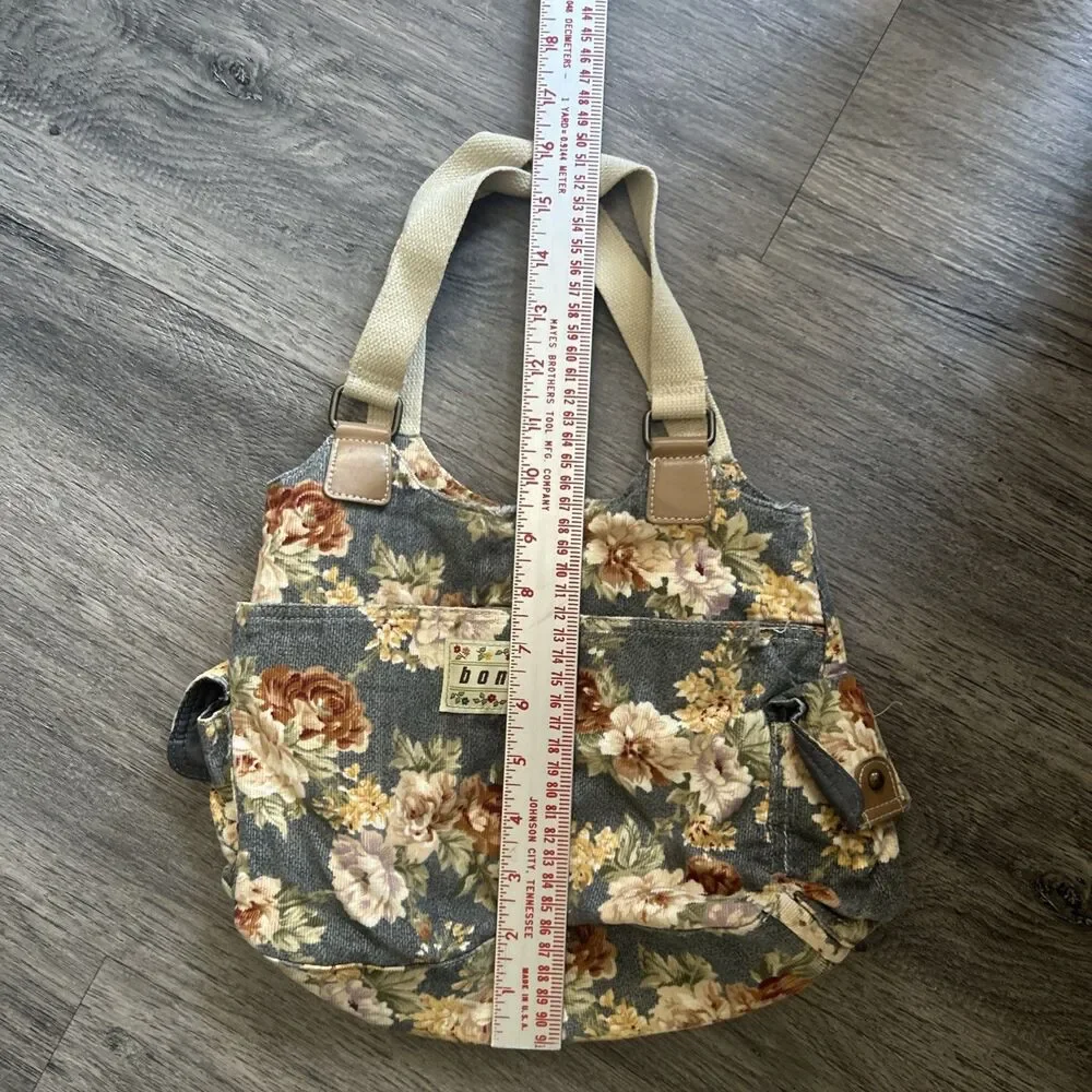 Vintage 80s Y2K Bongo  Shoulder Bag Purse Roses Grunge Cottage Fairy